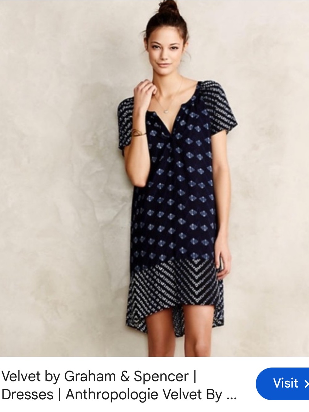 Anthropologie Velvet Ikat Dress